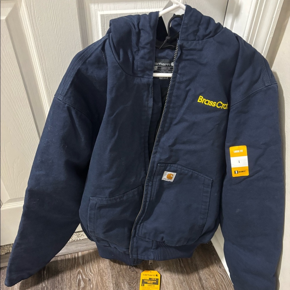 NWT Carhartt Large Jacket Coat Navy Blue